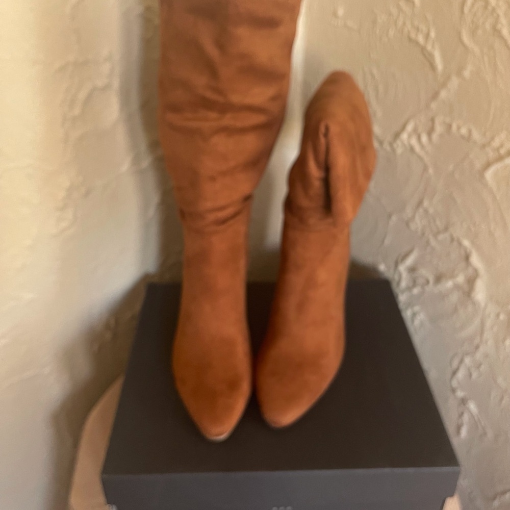 Banana Republic Elegant Brown Suede Mid Calf  Boots